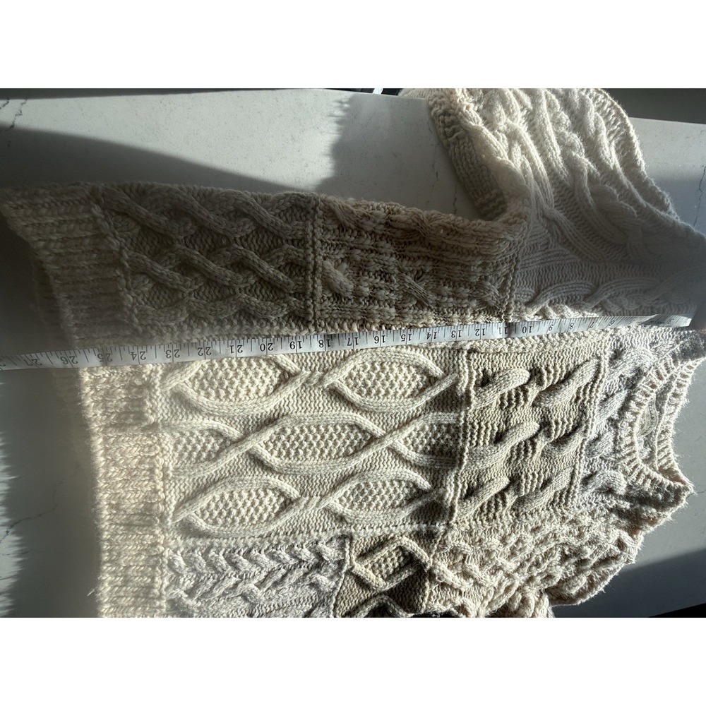 Artisan de Luxe Anthropologie Chunky Oversized Knit Sweater Small Beige Tan - Picture 5 of 6